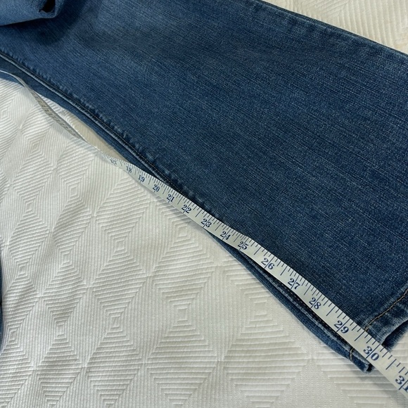 Lee Regular Fit Straight Leg Mid Rise Secretly Shapes Denim Jeans Size 14 - Picture 9 of 11